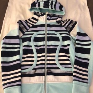 Lululemon scuba hoodie *stripe size 6